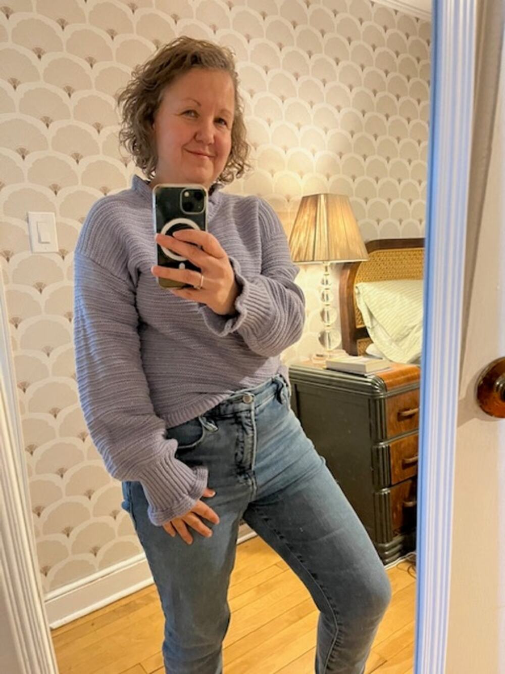 Madewell Blue Sweater Wool/Cotton Blend Small